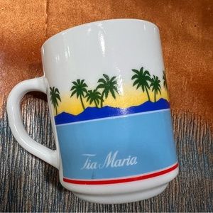Vintage Tia Maria Liqueur Arcopal France Mug Island design sunset